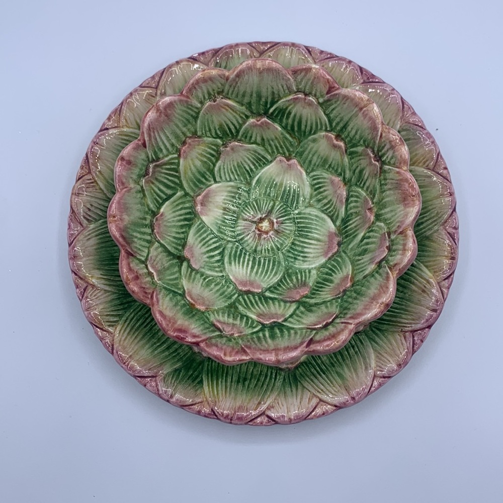 Vintage Fitz & Floyd Artichoke Plate & Bowl - Picture 2 of 8